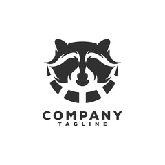 raccoon logo design