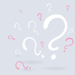 Question signs colorful vector illustration
