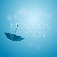 Monsoon Season April Showers Vector Template Design Illustration Icon