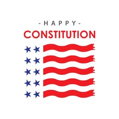 Happy Constitution Day Vector Template Design Illustration