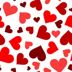 Hearts. Heart seamless pattern. Colorful hearts. Packaging design for gift wrap. Abstract geometric modern background. Vector illustration. Art deco style