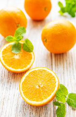 Fresh orange fruits