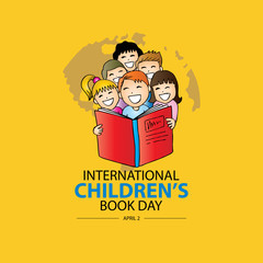 International Children's Book Day. April 2. Greeting card.