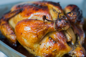 fried chicken with apples