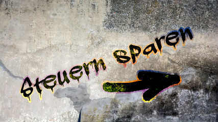 Schild 399 - Steuern sparen