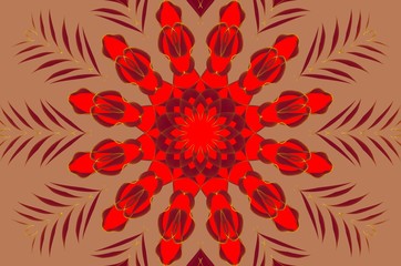 Beautiful abstract design with red and multi colour
