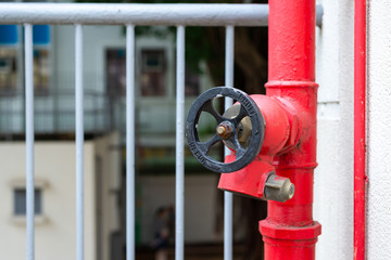 Fire hydrant outlet water with gate valve.