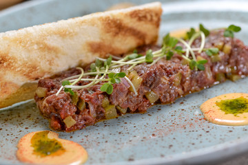 grilled meat and vegetables