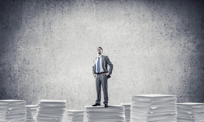 Successful confident businessman in suit.