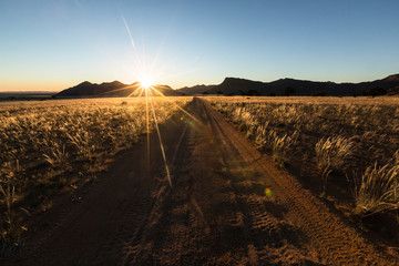 Sandy track in namibia.