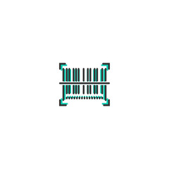 barcode icon line design. Business icon vector design