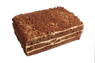 Layer cake on a white background