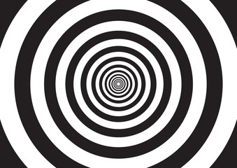 Black white radial circles