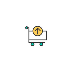 cart icon line design. Business icon vector design