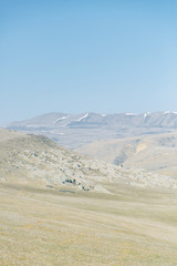 Beautiful mountain views in Gori, Georgia. Sights and nature for screensaver.