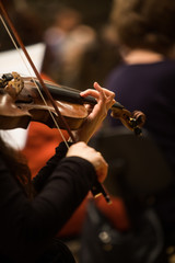 Woman performing on a violin