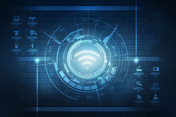 2d illustration WiFi symbol