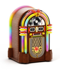 Jukebox isolated on white background. 3D illustration