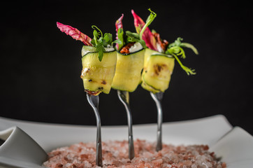 Vegetable crudite with dor blue sauce