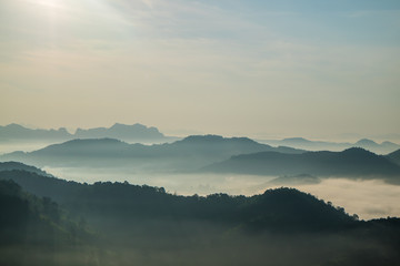 sunrise over mountains