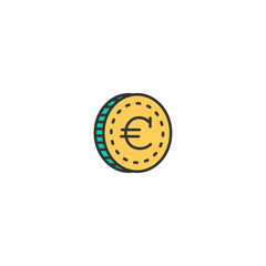 Obraz premium coin icon line design. Business icon vector design