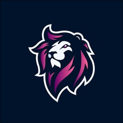 Lion mascot logo vector