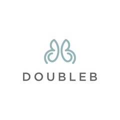 Initial Letter B or BB Logo Template Design Shaped Butterfly for Boutique