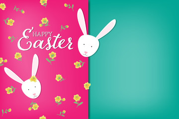 Happy Easter greeting background.