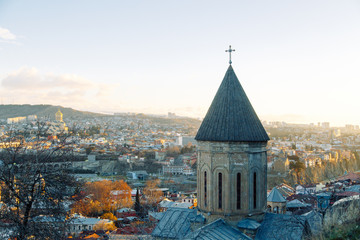 Ancient architecture of churches and monasteries in Georgia. Historical places and attractions.