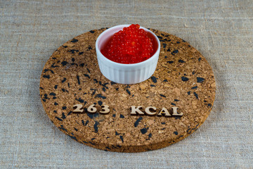calorie calculator salmon red caviar 263 kcal 100 grams diet