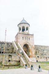 Fototapeta premium Ancient architecture of churches and monasteries in Georgia. Historical places and attractions.