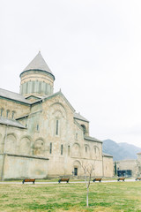  Ancient architecture of churches and monasteries in Georgia. Historical places and attractions.