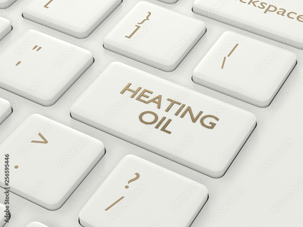 Aufkleber 3d render of keyboard with heating oil button