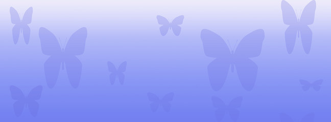 blue sky with clouds and butterfly and background