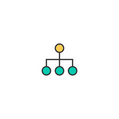 diagram icon line design. Business icon vector design