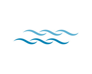 Water Wave symbol and icon Logo Template vector