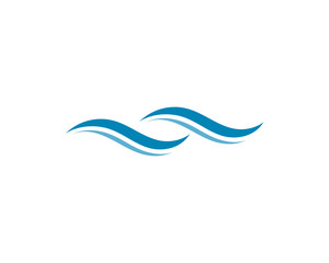 Water Wave symbol and icon Logo Template vector