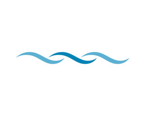 Water Wave symbol and icon Logo Template vector