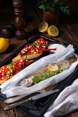 the perfectly baked oven trout with lemon and herbs