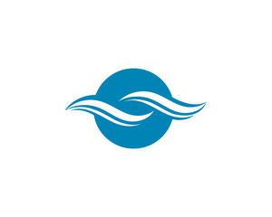 Water Wave symbol and icon Logo Template vector