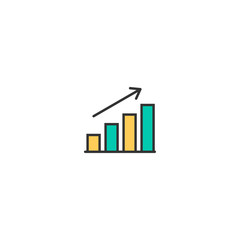 graph icon line design. Business icon vector design