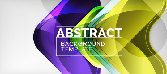 Shiny glossy arrows background, clean modern geometric design, futuristic composition