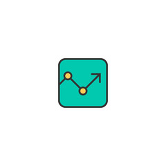 graph icon line design. Business icon vector design