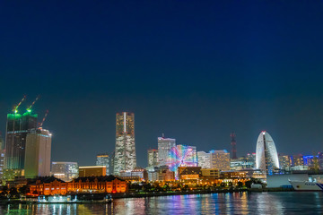 Obraz premium 横浜みなとみらいの夜景