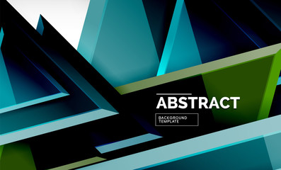 Triangular low poly background design, multicolored triangles