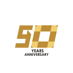 90 Year Anniversary Vector Template Design Illustration