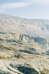 Old fortresses of Georgia. Uplistsikhe and mountain views of the monastery.