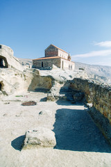 Old fortresses of Georgia. Uplistsikhe and mountain views of the monastery.