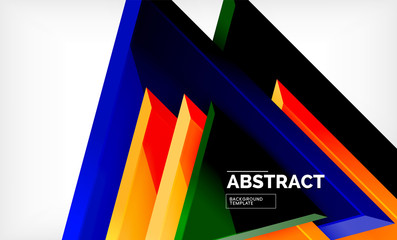 Tech futuristic geometric 3d shapes, minimal abstract background