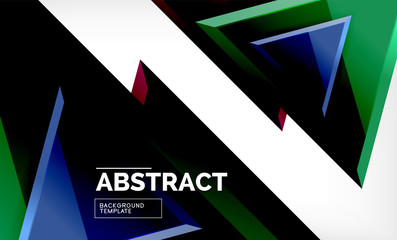 Tech futuristic geometric 3d shapes, minimal abstract background